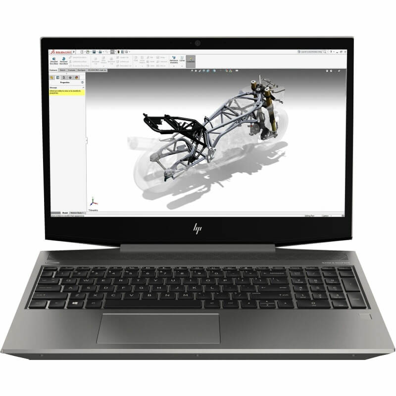 HP ZBook 15v G5 15.6-inch Laptop Intel i7-8750H 2.2GHz 16GB DDR4 512GB SSD Quadro Gfx Win10